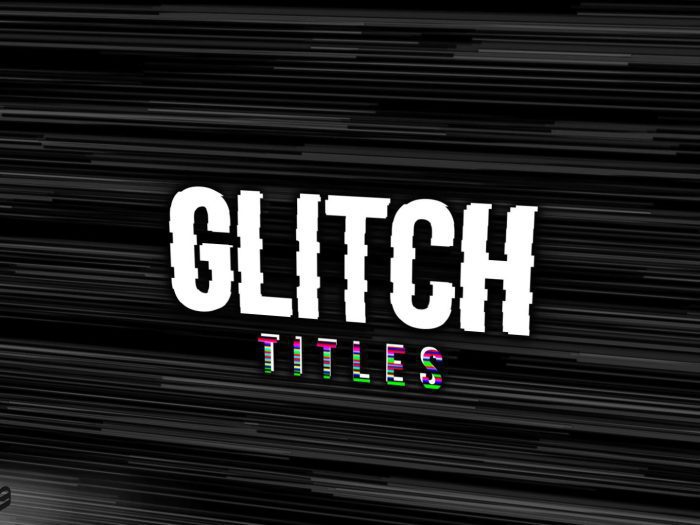 پروژه آماده پریمیر : تایتل پارازیت Glitch Titles