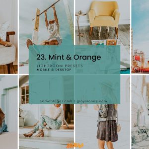 دانلود پریست لایت روم و فتوشاپ : پریست پرتقالی و نعناعی Mint & Orange
