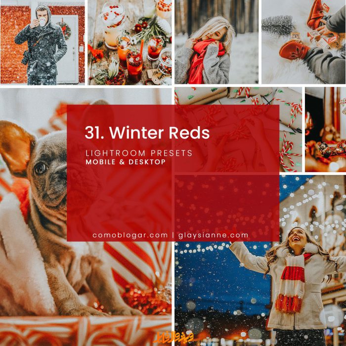 دانلود پریست لایت روم و فتوشاپ : پریست زمستان قرمز Winter Reds Preset